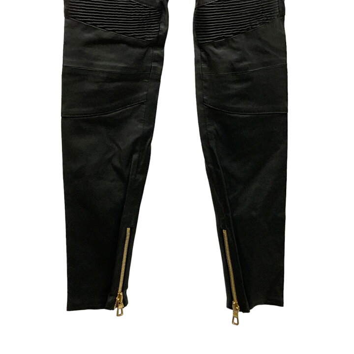 楽天市場】【中古】BALMAIN×H＆M レザーバイカーパンツ ブラック 