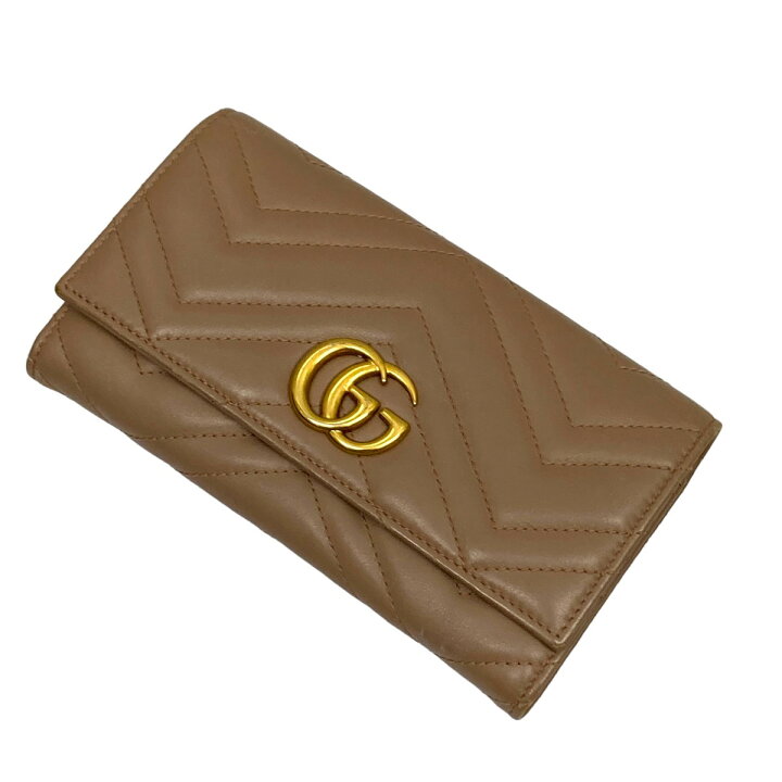 楽天市場】【中古】GUCCIコンチネンタルウォレット GGマーモント 長  