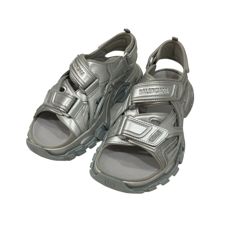 楽天市場】【中古】BALENCIAGATRACK SANDAL サンダル 617542 シルバー 