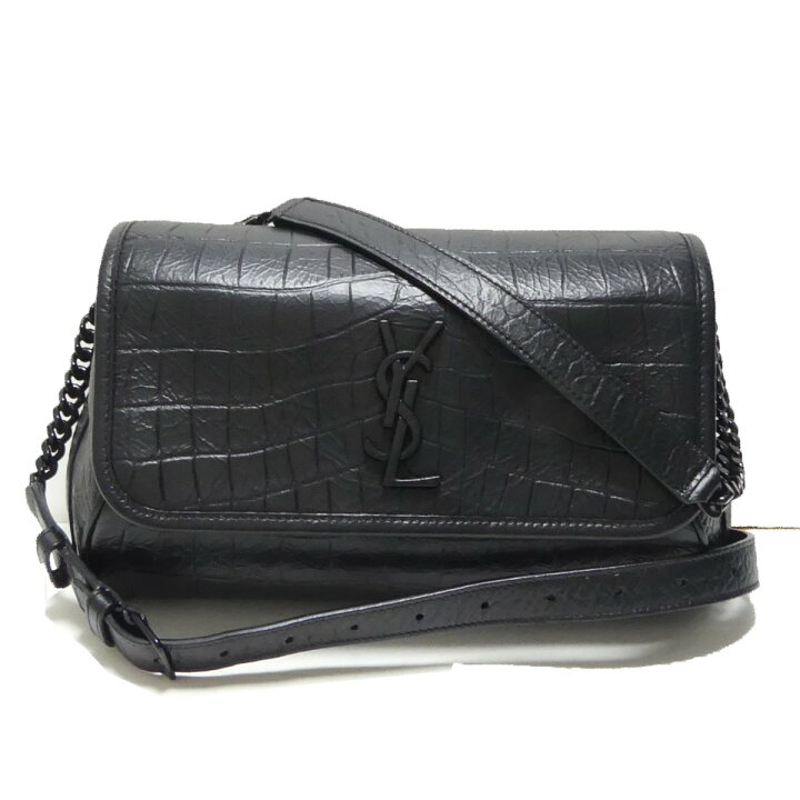楽天市場】【中古】Saint Laurent Parisロゴ NIKI BBクロコ型押し ソー  