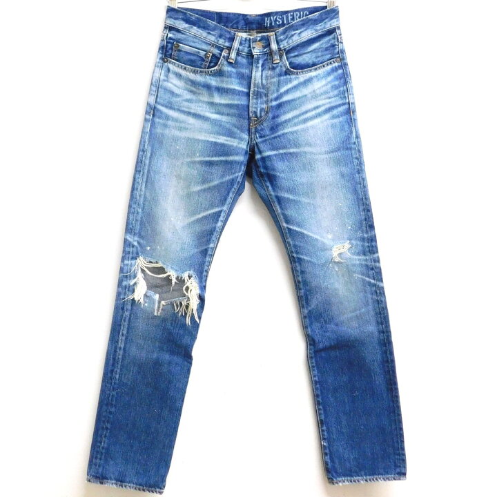 楽天市場】【中古】Hysteric Glamour CN加工デニム スリムストレート 