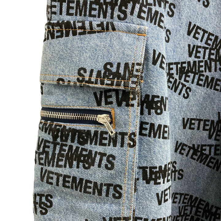 楽天市場】【中古】VETEMENTSロゴバギーデニムパンツ UE63PA551B 