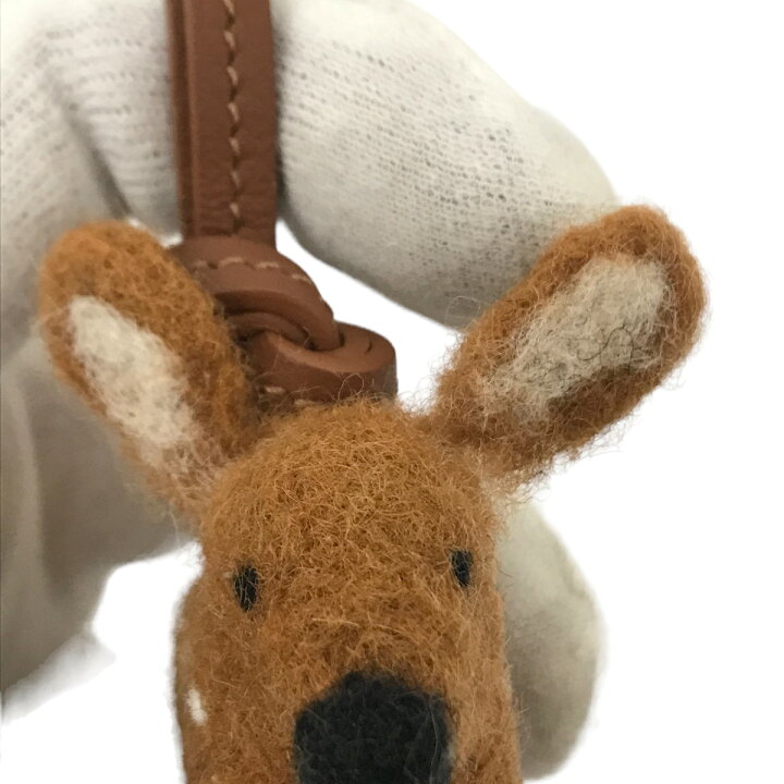 楽天市場】【中古】LOEWE フェルト ディア 鹿 チャーム ブラウン 