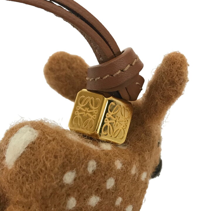 楽天市場】【中古】LOEWE フェルト ディア 鹿 チャーム ブラウン 