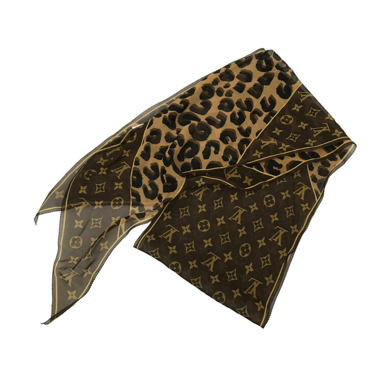 楽天市場】【中古】LOUIS VUITTONエシャルプ モノグラム レオパード  