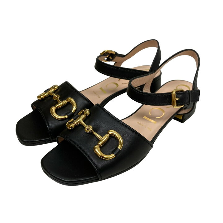 楽天市場】【中古】GUCCI ホースビット付きサンダル 655413 ブラック 