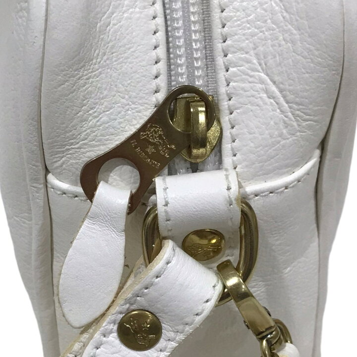 楽天市場】【中古】IL BISONTEレザーショルダーバッグ オフホワイト 