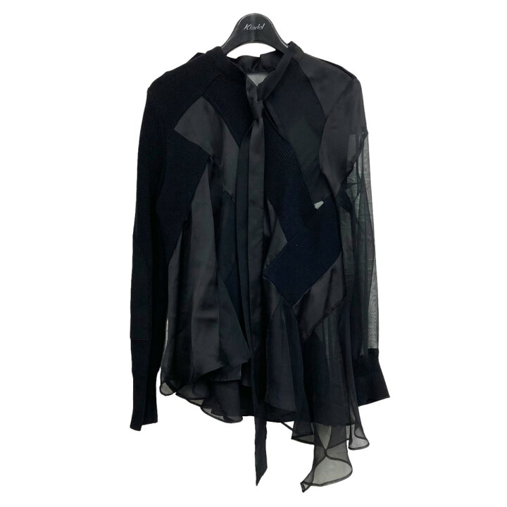 sacai 異素材ドッキングブラウス - 五分丈・七分丈
