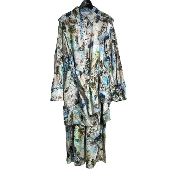 楽天市場】【中古】LE CIEL BLEU アブストラクトプリントシャツドレス  