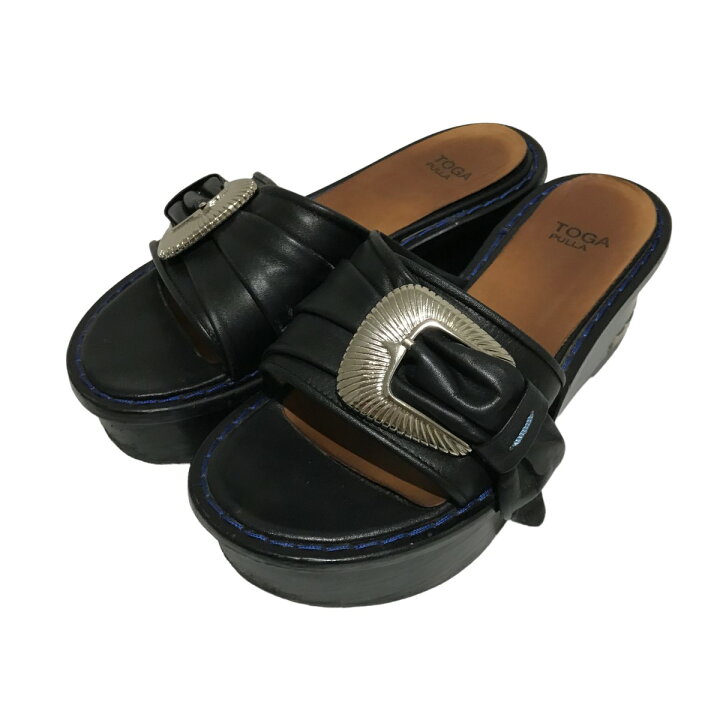 楽天市場】【中古】TOGA PULLA レザーサンダル 0918G ブラック サイズ  