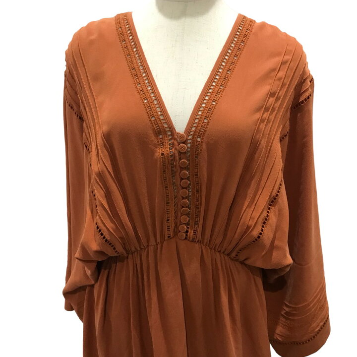 楽天市場】【中古】LORO PIANA シルクワンピース ブラウン サイズ：40 