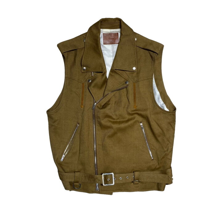 楽天市場】【中古】The Letters ライダースベスト LSBB-J0002 キャメル 