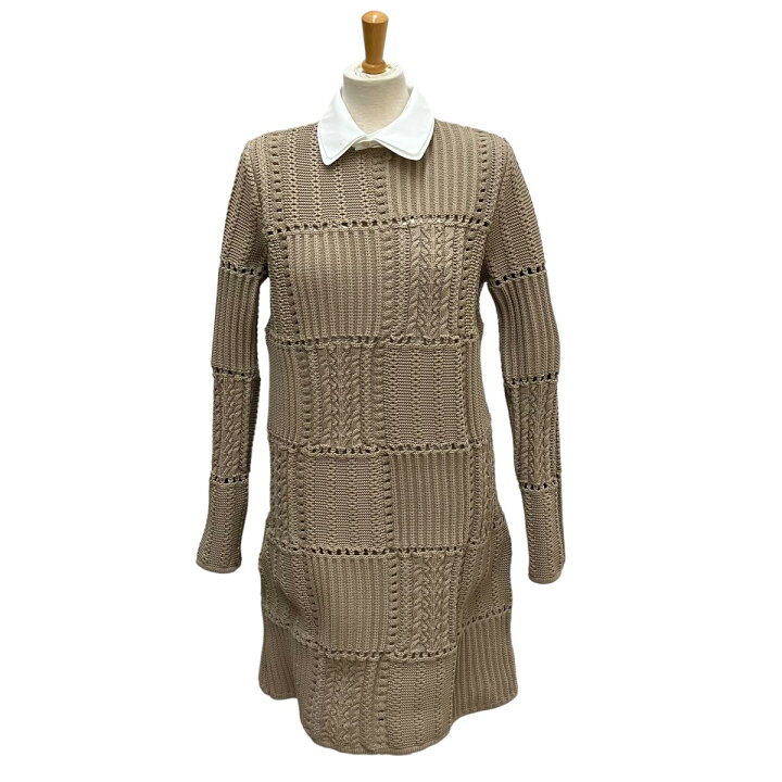 楽天市場】【中古】FURFUR ニットワンピース ベージュ サイズ：ONE 