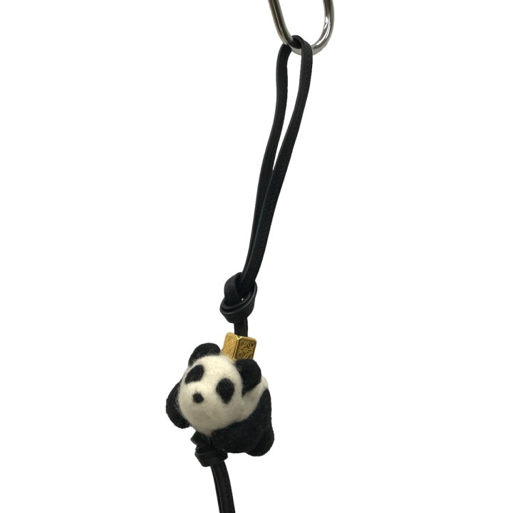 楽天市場】【中古】LOEWE パンダ フェルト チャーム ホワイト×ブラック 