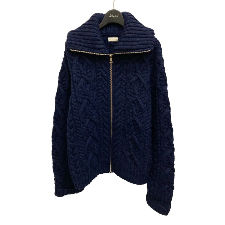 楽天市場】【中古】DRIES VAN NOTEN23AW ドライバーズニット ネイビー  
