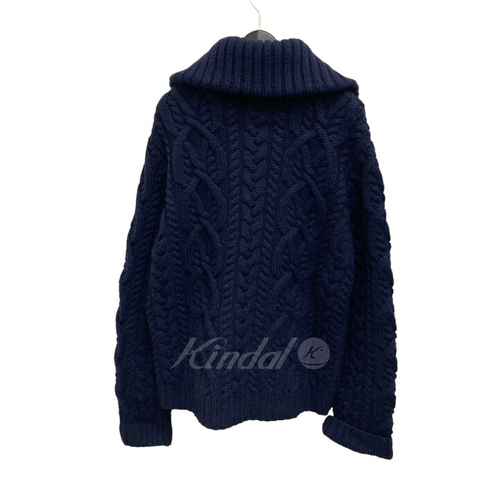 楽天市場】【中古】DRIES VAN NOTEN23AW ドライバーズニット ネイビー 
