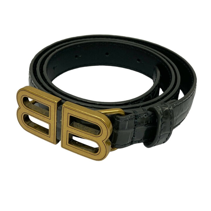 楽天市場】【中古】BALENCIAGA BBロゴ型押しベルト 673518 1309 R  
