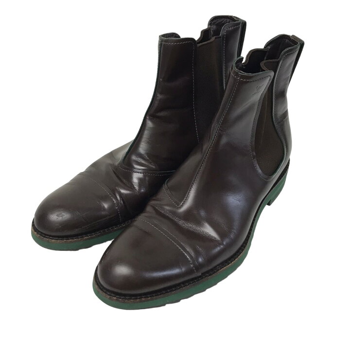 楽天市場】【中古】LOUIS VUITTONサイドゴアシューズ ブラウン サイズ 