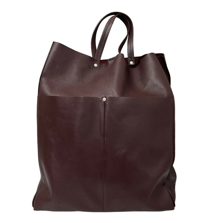 楽天市場】【中古】JIL SANDERレザーポケットトートバッグ ダーク  