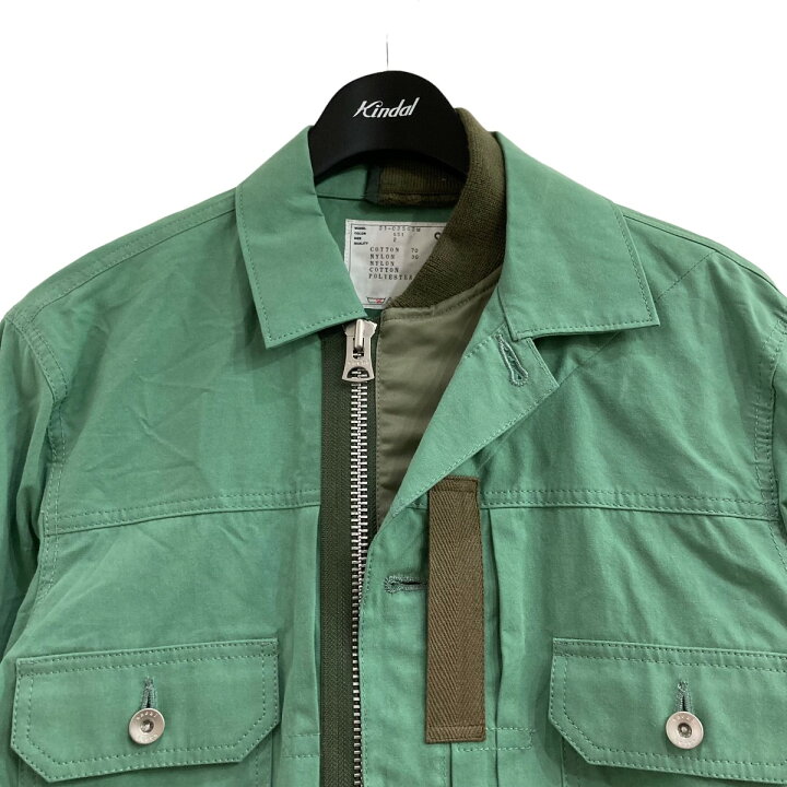 楽天市場】【中古】sacai 21SS ｢Cotton Nylon Oxford Blouson｣ 異素材 