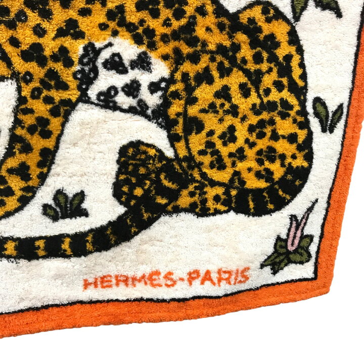 楽天市場】【中古】HERMES レオパード アニマル柄 タオルケット 