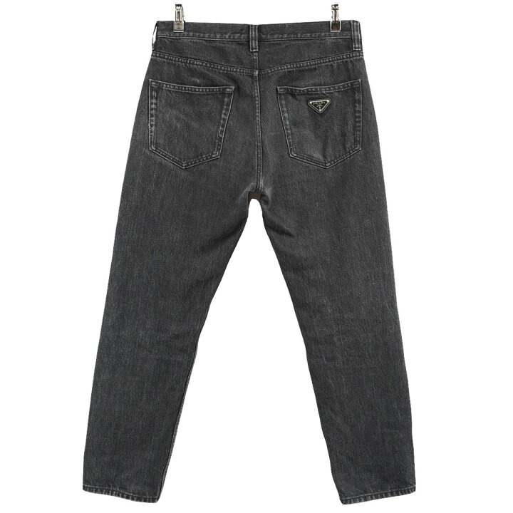 楽天市場】【中古】PRADA 21AW Cropped Tapered Jeans ロゴ プレート 