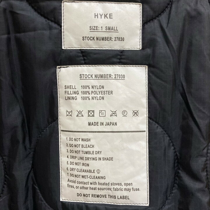 楽天市場】【中古】HYKE ライナーキルティングジャケット キルティング  