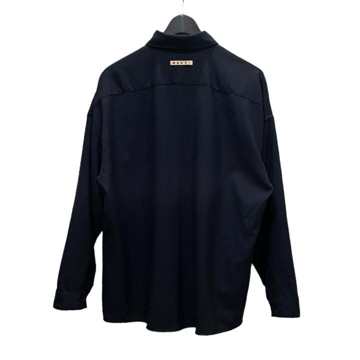 楽天市場】【中古】MARNI ウールトロピカルシャツ ネイビー サイズ：44 