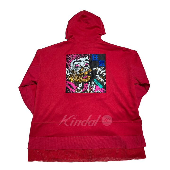 楽天市場】【中古】KIDILL狂気刺繍レイヤードパーカー／KL350 レッド 