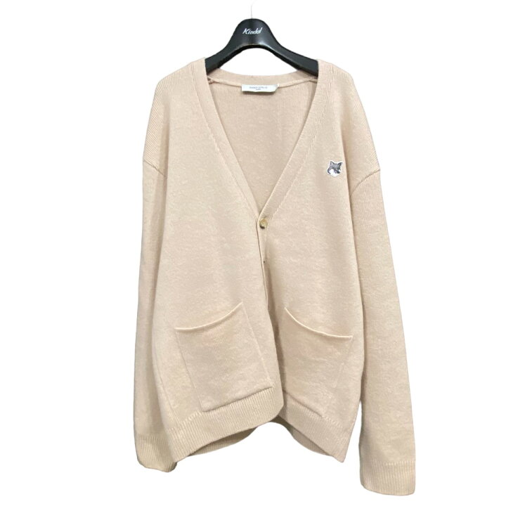 楽天市場】【中古】MAISON KITSUNE キツネパッチカーディガン ベージュ 