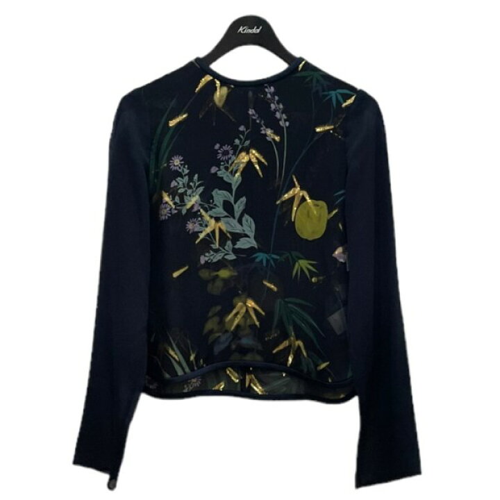 mame kurogouchi Floral Lame Print Tops