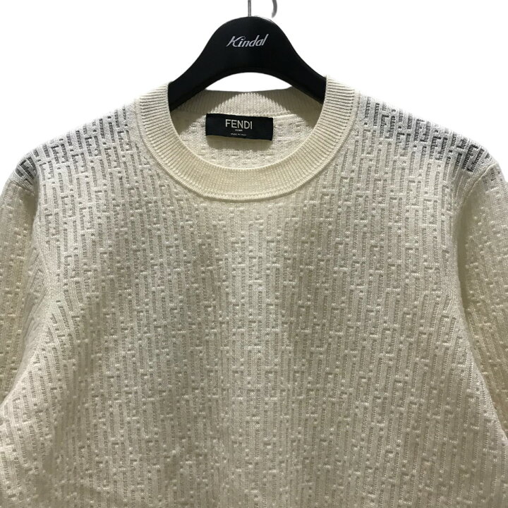 楽天市場】【中古】FENDI ズッカ透かし編みニット FZX091 AQL3 オフ 