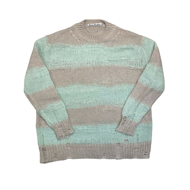 楽天市場】【中古】ACNE STUDIOSダメージ加工 ボーダー クルーネック 