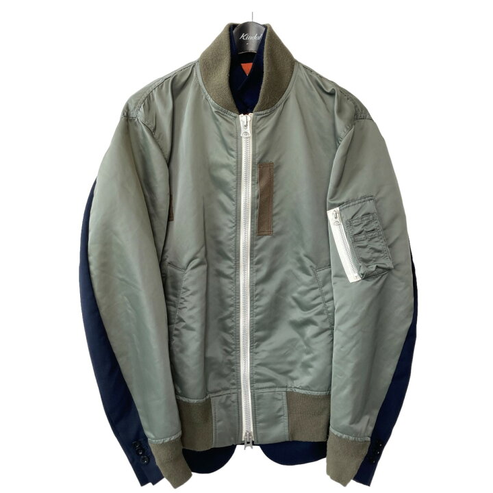楽天市場】【中古】sacaiSuiting blouson MA-1ジャケット 21-02457M 
