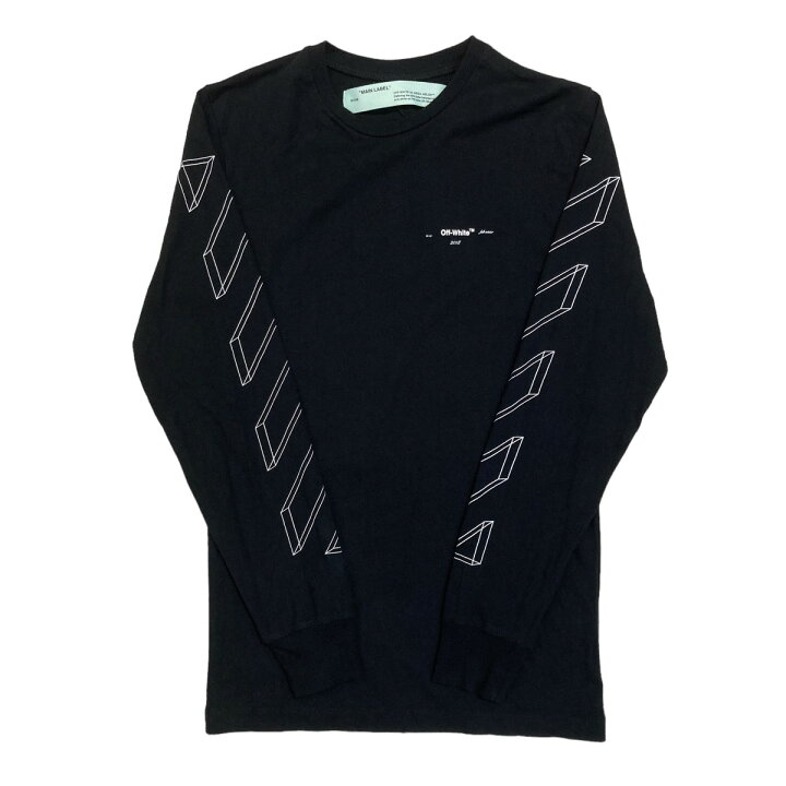 楽天市場】【中古】OFFWHITE DIAG 3D LINE L／S TEE プリント長袖T 