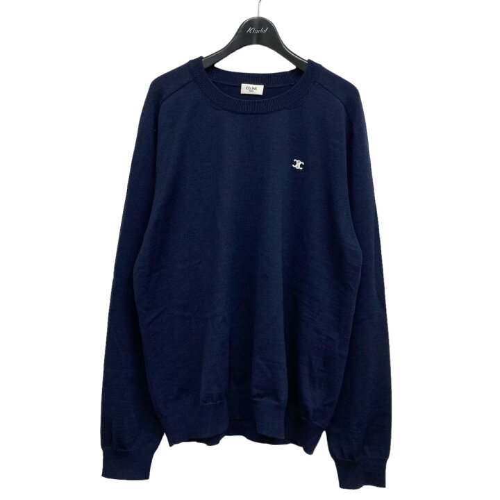楽天市場】【中古】CELINEトリオンフ クルーネックセーター ネイビー  