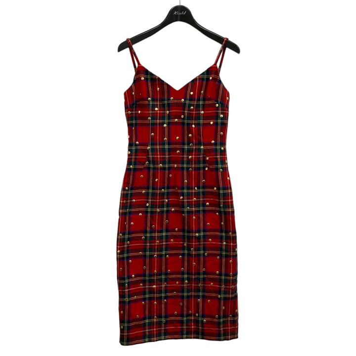 楽天市場】【中古】D＆G スタッズ付きチェックワンピース レッド  