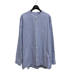 【中古】CASEY CASEYDENVER SHIRT ストライプ 長袖シャツ 18HC241 ブルー サイズ：L【価格見直し】