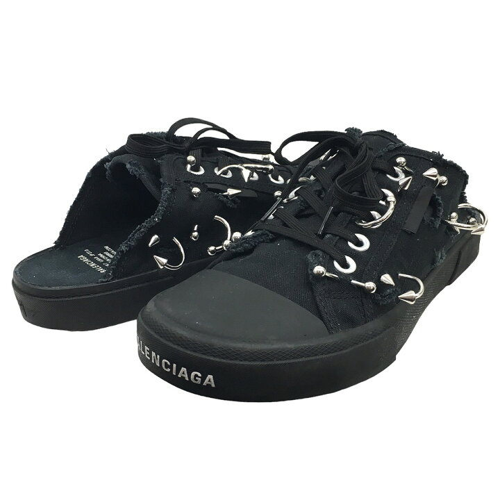 楽天市場】【中古】BALENCIAGA MULE DEST PIERCING W ピアス ロゴ 