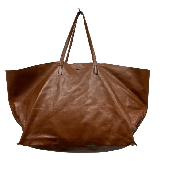 大人気❗️】jil sander ハンドバッグ トートバッグ ブラウン レザー