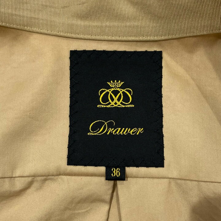 楽天市場】【中古】Drawer フロントポケット トレンチジャケット  