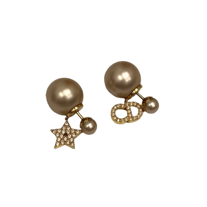 Dior Tribales パールピアス ゴールド - ピアス(両耳用)