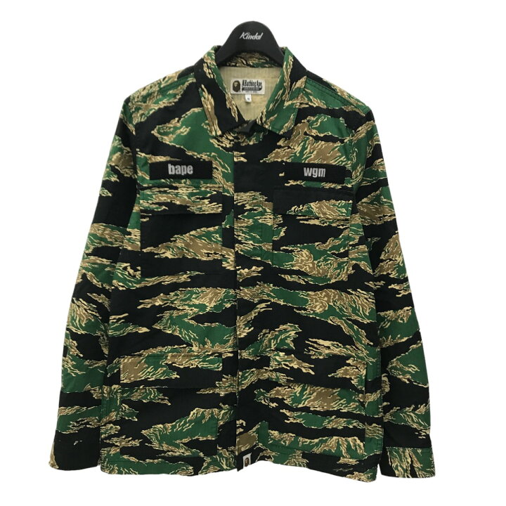 楽天市場】【中古】A BATHING APE タイガーカモミリタリーｼｬﾂ 