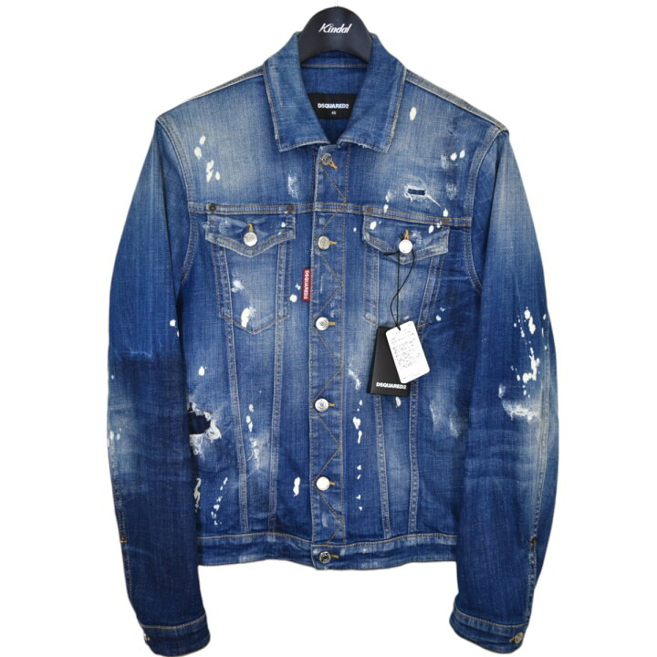 楽天市場】【中古】DSQUARED2 ブリーチ・ダメージ加工デニムジャケット 