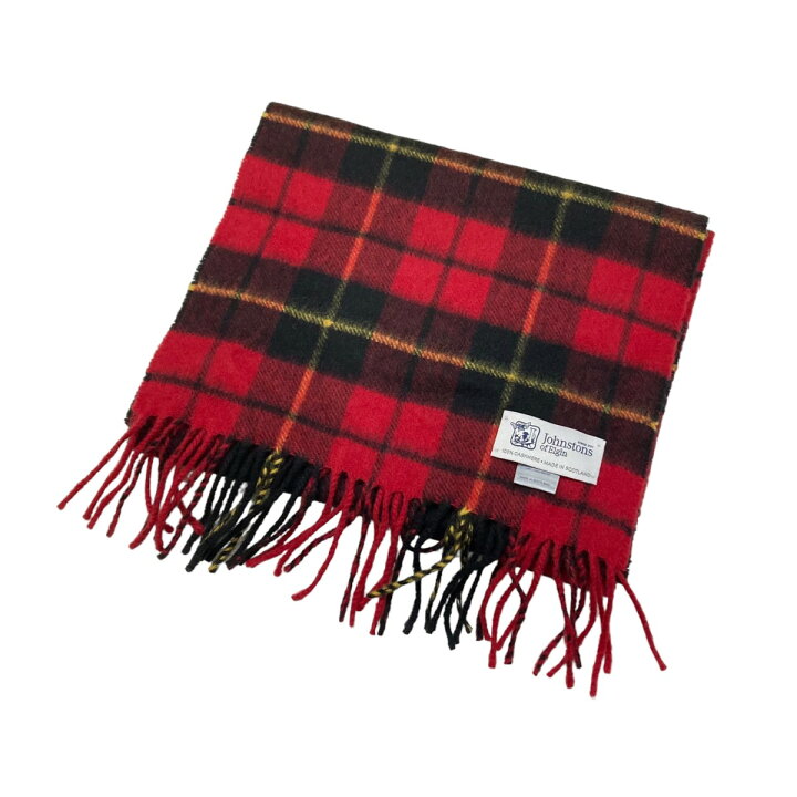 楽天市場】【中古】JOHNSTONS OF ELGIN チェック カシミヤマフラー  