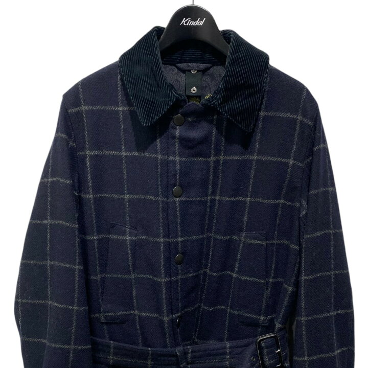 楽天市場】【中古】Barbour×BEAMS 裏地ペイズリー柄 チェックウール 