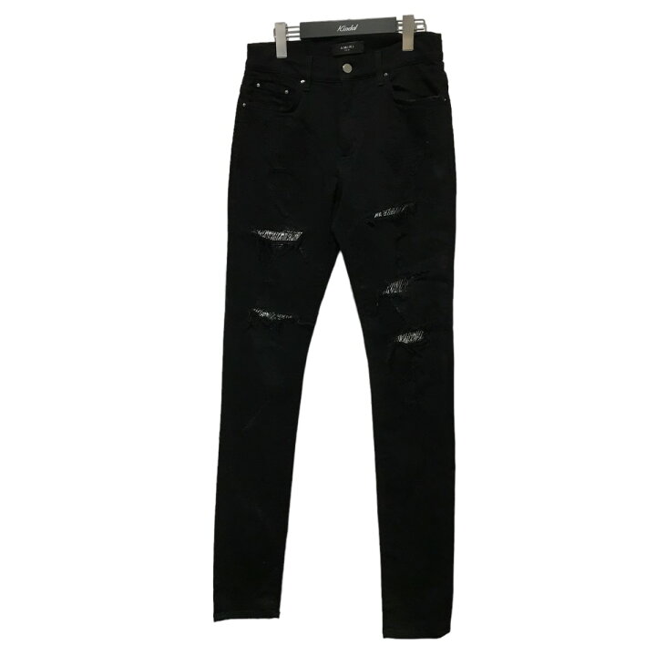 楽天市場】【中古】AMIRI ダメージ加工デニムパンツ ブラック サイズ  