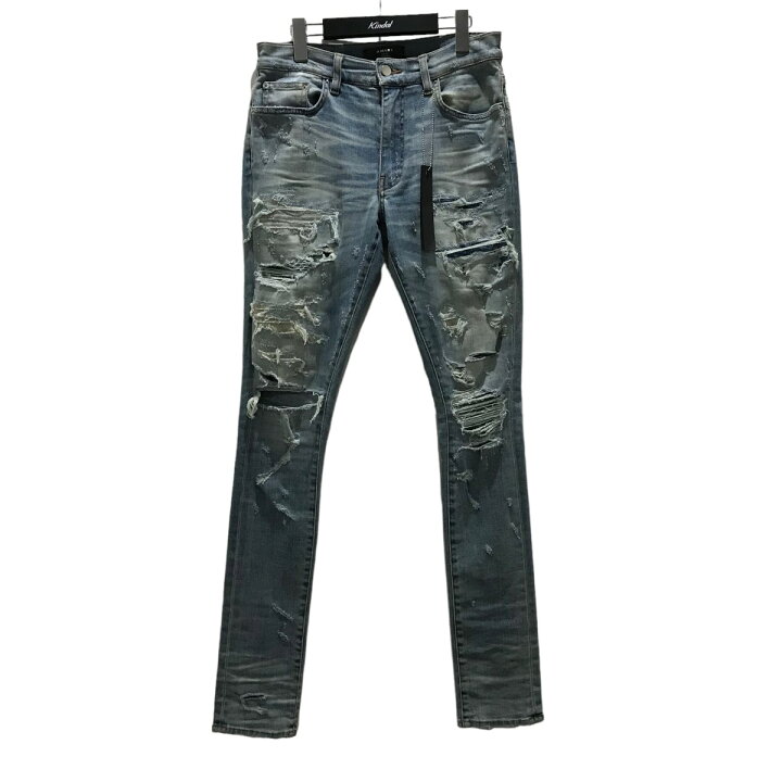 楽天市場】【中古】AMIRI デストロイデニムパンツ インディゴ サイズ 