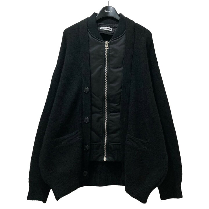 楽天市場】【中古】SOFTHYPHEN ブルゾンミックスニットカーディガン 