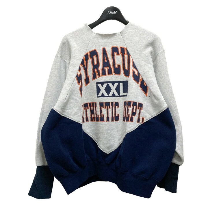 楽天市場】【中古】77circa リメイクスウェット グレー×ネイビー  